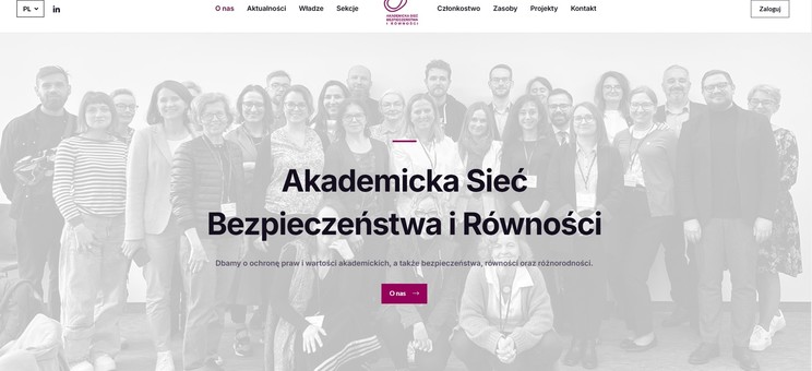 Grafika ze strony internetowej Akademickiej Sieci Bezpieczeństwa i Równości