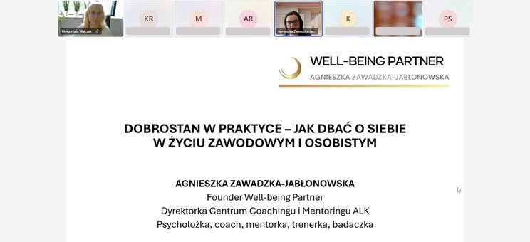 Zrzut ekranu ze slajdem tytułowym webinaru