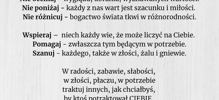 Grafika przedstawiająca tekst wiersza.  