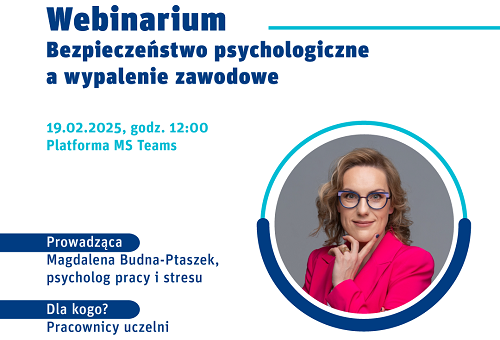 Grafika do webinarium ze zdjęciem Magdaleny Budna-Ptaszek